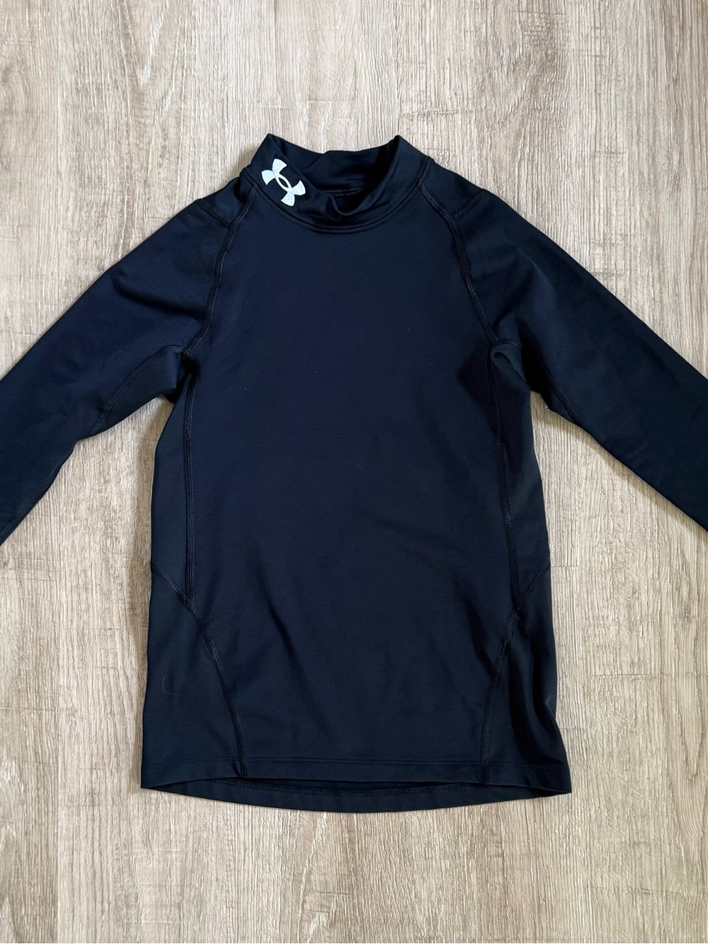 Under Armour Youth Medium ColdGear Mock Neck Compression Shirt Black